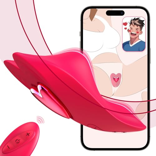 Vibratore di telecomando coppie giocattoli sessuali, App cellulare indossabile coppia vibratore con telecomando, mutanze vibranti con 10 impostazioni di vibrazione per le donne - rosso