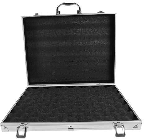 DIYEAH Portautensili in Di Alluminio Scatola in Alluminio Robusta Per Riporre Utensili Organizer Portatile Per Strumenti Portautensili e Antiurto Rivestimento in Schiuma Per Protezione Ex
