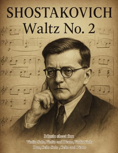 Shostakovich Waltz No. 2: Music sheet for : Violin Solo,Violin and Piano,Violin Viola Duo,Cello Solo ,Cello and Piano