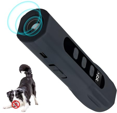 Mcbazel Antibell Ultraschall Gerät, Anti Bell Gerät Hunde 30 Fuß mit Taschenlampe für Hunde