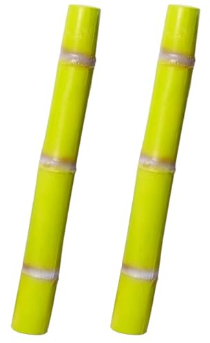 GLEAVI Canne À Sucre Artificielle 2 Pièces Modèle Réaliste Décoration Fruits Artificiels pour Bureau Maison Simulation Alimentaire Jouet Educatif