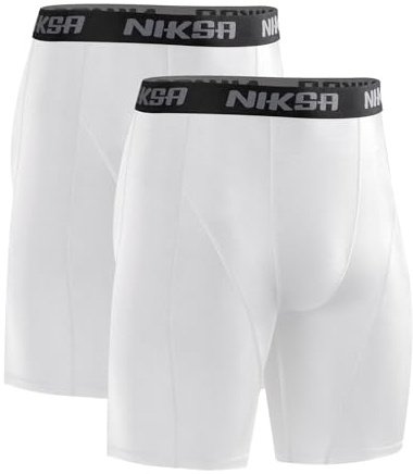 Niksa Mallas Cortas Running Hombre Pantalones Cortos de Compresión para Deporte, Fitness, Gym