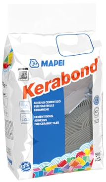 Mapei KERABOND Collante Adesivo cementizio per Piastrelle ceramiche - Colore Grigio - Kg 5