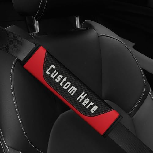 Custom Seat Belt Covers & Cushions – Carbon Fiber Seatbelt Cushion for Kids, Adults & Women – Personalized Seat Belt Shoulder Pad – Soft Seatbelt Strap Covers & Pads