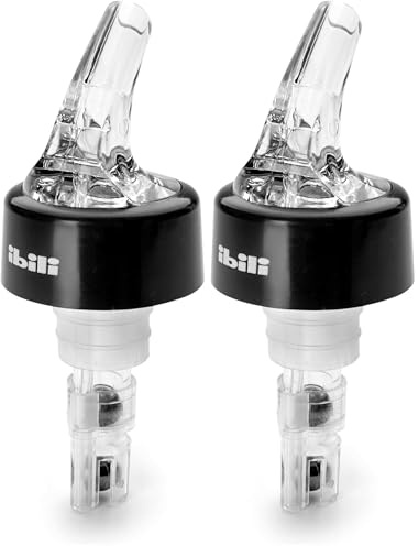 IBILI 764006 Bouchon Verseur-Doseur 5 Cl (Blister), Plastique, Schwarz, 4 x 7 x 18 cm (Lot de 2)