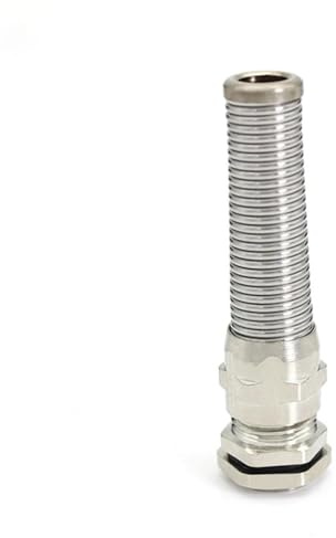 Passacavo Pressacavi in ​​acciaio inossidabile antipiega Pg7 con protezione antipiega IP68, connettori flessibili a spirale a tenuta stagna(PG7 Brass 5pcs)