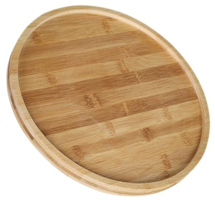 Artibetter Plato Giratorio Redondo de Madera Natural 20 Cm Base Estable, Soporte Giratorio Rústico para Tartas y Postres, Bandeja para Servir Frutas y Dulces en Cocina y Comedor