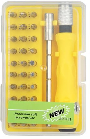 Mini Screwdriver Set - Adjustable 32-in-1 Electronics Toolkit | PC Screwdriver Set - For Repair PC, Game Console, Watch, Electronics, Battery, Car and Home