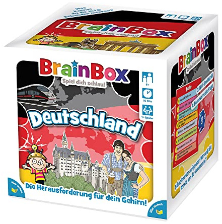 Brain Box 2094905 Deutschland, Lernspiel, Gedächtnisspiel, Quizspiel für Kinder ab 8 Jahren | Lernspiel, Gedächtnisspiel