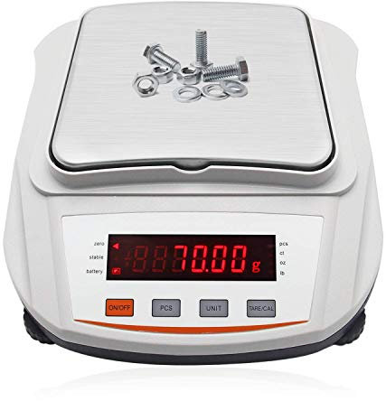 Bonvoisin Laborwaage 200gx0.01g Präzisions-Digitalwaage Analytische Waage Schmuckwaage Laborwaage Waage Wissenschaftliche Waage Küchenwaage Elektronische Balance 10mg Lesbarkeit (200g, 0,01g)