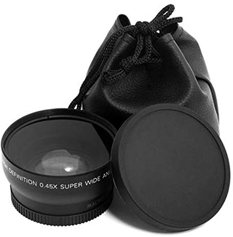 Swiftswan Objectif macro grand angle pour Nikon D3200 D3100 D5200 D5100 Noir 52 mm