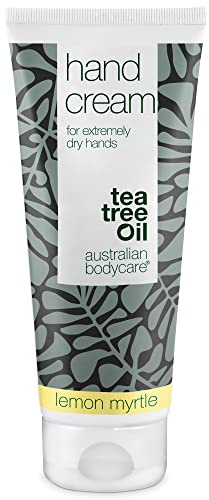 Australian Bodycare Hand Cream 100ml | Tea Tree Oil + Lemon Myrtle | Tea Tree Oil Handkräm för daglig vård av torr hud på händerna | Handkräm kladdar inte och går snabbt in i huden