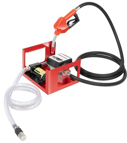 50L/min Pompe Diesel Auto-Amorçante Pompe à Gasoil, Pompe Gasoil Pompe à Fioul avec Pistolet Automatique Compteur Avec Tuyaux Et Buse De Carburant, Pompe de Transfert de Gasoil, Pompe à Essence