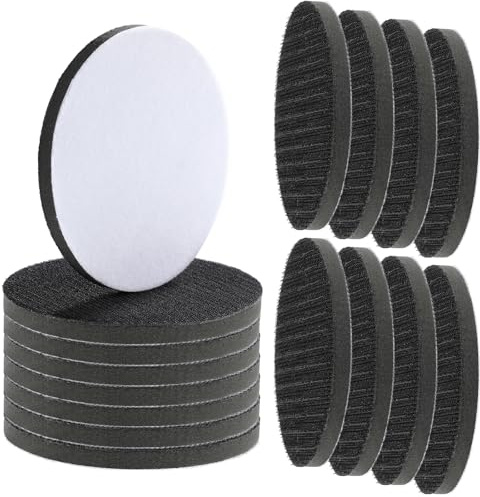 Boao 6 Inch Interface Pads Hook and Loop Soft Foams Buffering Pad Sponge Cushion Buffer Backing Pad 150 mm Soft Density Foam Sanding Pads Hook and Loop(18 Pcs)