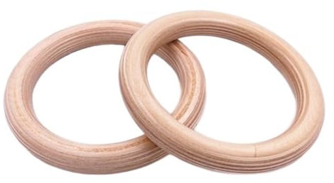 ETomey Turnringe Hölzerne Turnringe Turnring mit verstellbaren Riemen Schnallen Indoor Fitness Home Spielplatz Gym Klimmzug Ringe Turnen (Size : Only Gymnastic Rings)