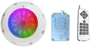 Proyector Subacuático LED SMD para Piscina,RGB,18W, 2.000 Lúmenes, IP68. Control con Alexa, Google, Movil y Mando (1 Unidad Foco + Modulador + Mando)