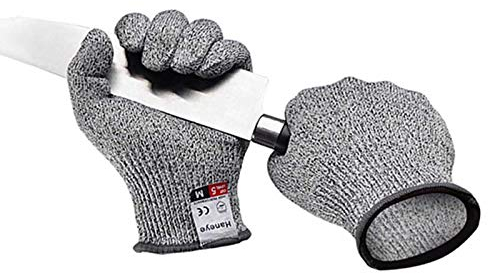 WQZStar Schnittschutzhandschuhe, 1 Paar Schnittschutzhandschuhe, Schutzhandschuhe zum Schneiden von Fleisch und Fisch in der Küche eines Familienrestaurants, weich und atmungsaktiv (Größe: Groß) (XL)