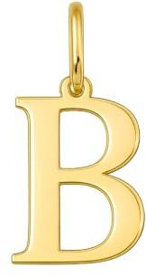Rodium – Buchstabenanhänger aus 585er Gelbgold – 14-Karat-Initialen-Anhänger für Halskette oder Armband – Geschenk für Frauen – hergestellt in Italien