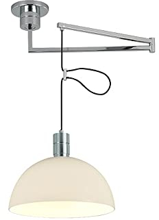 JMWMH Lampadario Pieghevole Illuminazione Isola Cucina Lampadario Rotondo Bilanciere telescopico Regolabile LED Sala da Pranzo Lampadario in Fattoria, Lampada da Tavolo Moderna Nera per