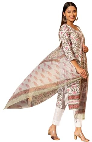 Kurta Set för kvinnor || Kurta Set för kvinnor || Kurta 3pic (Kurta-51-52-88), Flerfärgad 5, 44