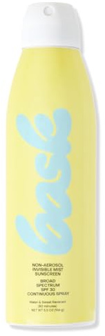 Bask Suncare SPF 30 Sunscreen Spray - Non-Aerosol, Broad Spectrum UVA/UVB Protection, Dermatologist Recommended, Moisturizing, Lightweight & Non-Greasy, 5.5 oz