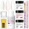 COSCELIA Kit Uñas Acrilicas 3*8g Acrilico para Uñas Profesional de Blanco Rosa Transparente 30ml Monomero Kit de Acrílico Para Extensión de Uñas Acrílicas Regalos Principiantes