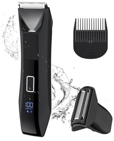 Manscaper Men's 2-in-1 Body Trimmer, Ball Shaver IPX7 Waterproof