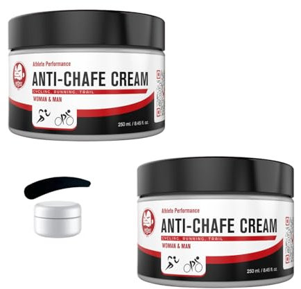 MIGOU BCN Crema Antirozaduras muslos 2 x 250 ml + Tarro de 5ml - Apta Mujer y Hombre - Crema Badana Antifricción - Chamois Cream