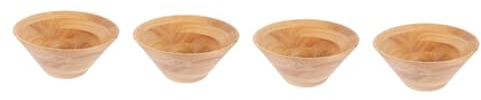 OFFSCH 4 Pz insalatiera in Legno Ciotole Cucina Ciotola Cucina Ciotola per ristoranti Ciotola Versatile Ciotola per caffetterie Ciotola di Ramen Grandi Ciotole Ciotola di Legno