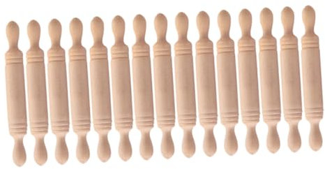 Vaguelly 15pcs Mini Rolling Pins for Boys and Girls Dollhouse Kitchen Simulation Toys Lightweight Craft Tools for Imaginative Play and Hands Learning