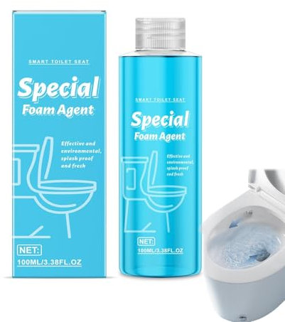 Agent moussant liquide de nettoyage de toilettes 100 ml, nettoyant spécial pour salle de bain fraîche et confortable, anti-éclaboussures et anti-odeurs (1)