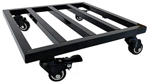Vassoio per Piante Quadrato su Ruote, Supporto per Piante in Metallo Resistente con Ruote, Carrello per fioriere, Carrello per vasi, Pallet per Piante con ruote/bianco/30 cm (Bianco 45 cm)