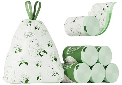 Sac à ordures épaissi imprimé, Sac à ordures portatif de Cordon de Salle de Bains de Cuisine de Maison de Bande dessinée