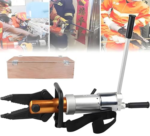 NYANS Pinza Divaricatrice Idraulica Portatile, Forza di Taglio 18T, Forza di Espansione 5,5T, con Rotazione a 360°, per Emergenza in Caso di Incidenti Stradali Soccorso Wooden-Box-Packaging