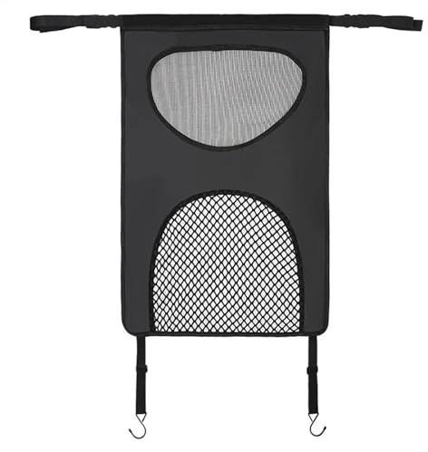 Reti per auto Barriera Di Sicurezza In Nylon Animali Domestici, Leggera Protettiva In Rete Resistente Universale Sedili Posteriori Animali Domestici E Bambini Rete Bagagliaio(Nero)