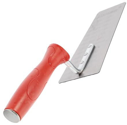 PENIKOKO Truelle Plate De Plâtrier En Acier Manganèse Manche Rouge Antidérapant, Coupe-mastic Fonctionnel Pour Finition Murale, Outils De Maçonnerie Pour Travaux De Plâtre,