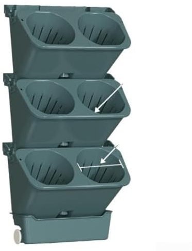 SageFurned Macetas de plástico de riego automático montadas en la pared para jardinería interior, maceta vertical que ahorra espacio para verduras, hierbas y plantas ornamentales, color blanco (verde)