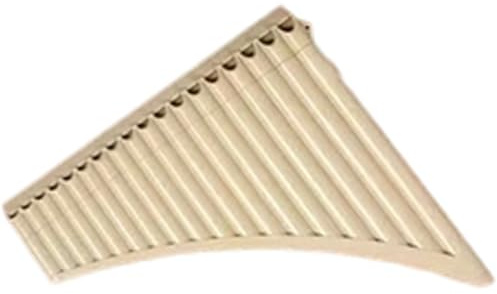 Panflöte Instrument 18-Röhren-C-Panflöte Für Anfänger Leicht Zu Erlernen Abnehmbar Und Spielbar Beige