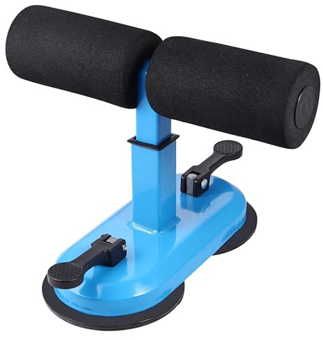 Abdominal Machine Crunches Aid with 4 Height Settings Blue | Steel Frame with Foam Contact Points, Light Weight and Easy to Carry, Home Exercise Equipment for Daily Workouts