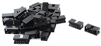 Aexit 34 st 2.54mm 10Pin hane rak JTAG-huvudkontakt för f-lat bandkabel(34 x 2,54 mm mâle à 10 broches Connecteur tête JTAG pour câble plat