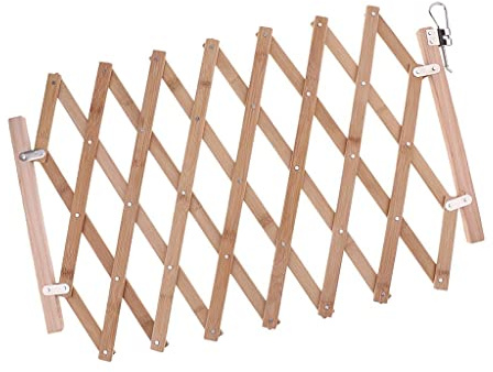 P Prettyia Wooden Folding Dog Stair Gate for Indoor, Swing Dog Gate, Foldable Door Fence for Small Dog Cat, 41x100cm