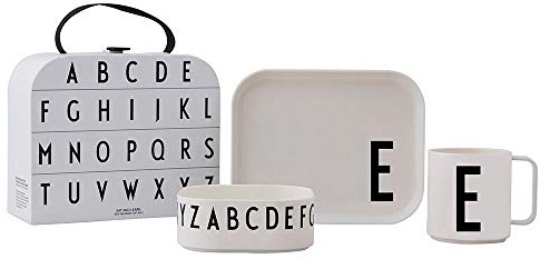 Design Letters Tritan Suitcase | Weihnachtsgeschenke für Kinder, Personalisierte Geschenke Baby | Trinklernbecher, Kinderteller & Kinderschale | Kindergeschirr | Baby Geschenk, Taufgeschenke | E
