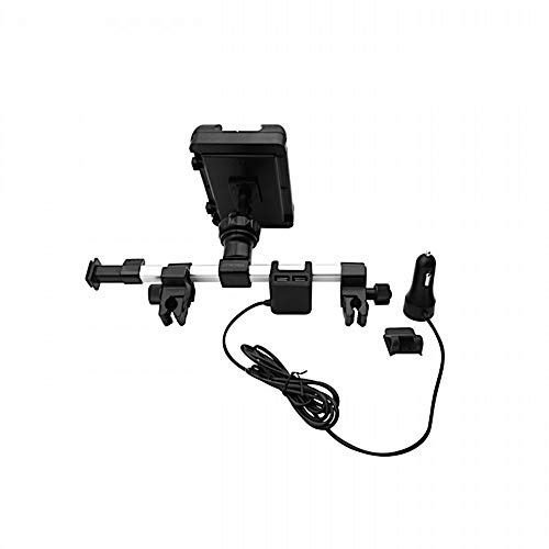 Macally HRMOUNTPRO4UAC, Kopfstützen Autohalterung mit USB Ladegerät für alle iPad & Tablet PCs bis 25 cm Breite, kompatibel zu 12,9 iPad Proq