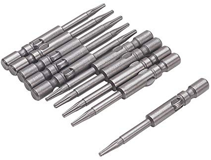 Utoolmart T5 Torx 4 mm diametro gambo rotondo set di punte per cacciavite 40 mm lunghezza totale S2 acciaio a sei punti punte magnetiche per auto riparazione camion 10 pezzi