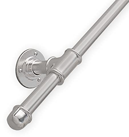 RTY-BY Securite Rampe Main Courante pour escalier Rambarde Fer forgé Garde-Corps Terrasse Fenetre Balcon Parapet Poignées Barre d'appui Extérieur, 80cm 100cm 120cm 150cm 180cm 200cm 250cm 300cm