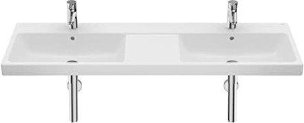Roca,The Gap,Lavabo de porcelana doble mural,Blanco,1400mm x 460mm x 175mm,A3270MU000