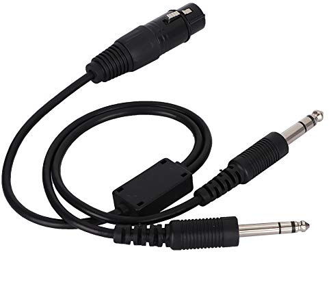 Flygplans Ljudadapter Kabel, Till Ga Adapter Xlr Till Ga Headset Adapter Svart Abs Metall För Xlr Till Ga Dual Plug 5 Pin Headset Adapter Kabel Aviation Hörlurskabel
