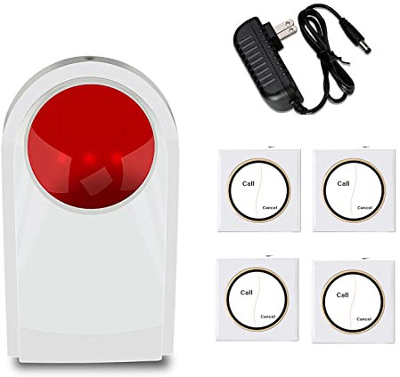 Pulsante allarme antipanico sirena stroboscopica – massima sicurezza per casa, hotel, negozio – sistema di allarme SOS forte con luce lampeggiante – ideale per negozi di gioielli – efficace allarme