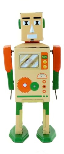 Mechanisches Spielzeug aus Metall (Baker Bot) - Mechanischer Roboter aus chromolithographiertem Blech - Vintage-Sammelobjekt nur für Erwachsene
