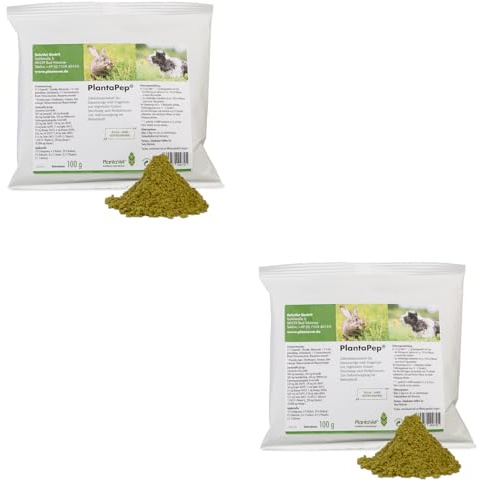 PlantaVet PlantaPep | Confezione doppia | 2 x 100 g | Alimento completo per lepre e roditori | Per la fornitura completa in caso di necessità | Con una miscela regionale di erbe
